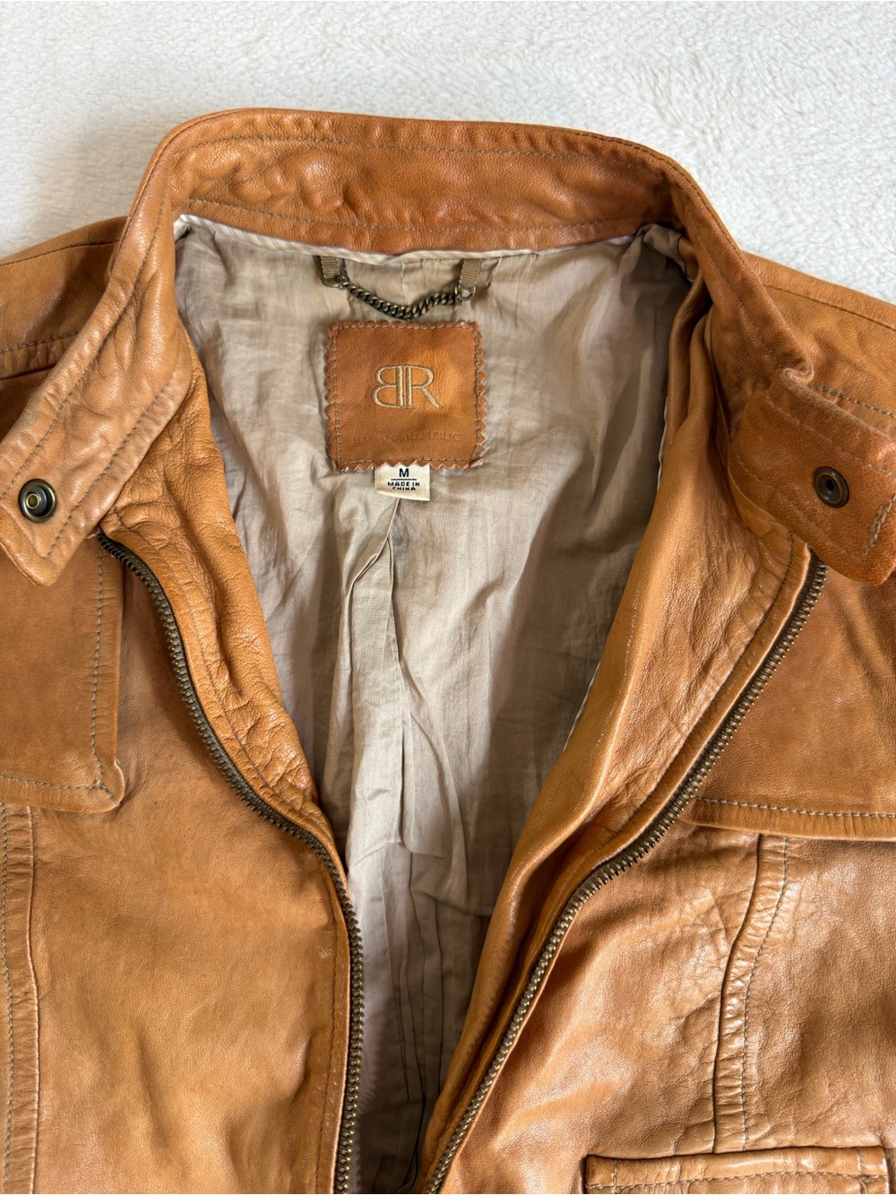 Banana Republic Cognac Leather Jacket - Picture 2 of 16